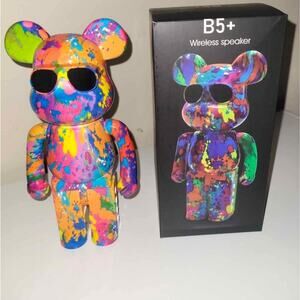 B5+ wireless Bluetooth speaker in a graffiti bear design.
